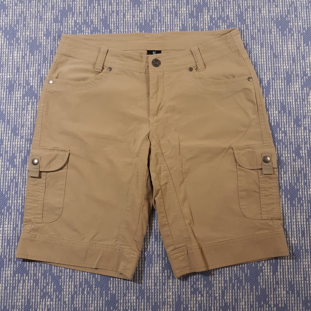 Kuhl Cargo Shorts Womens Size 6 Cotton Blend Outdoor Hiking Beige